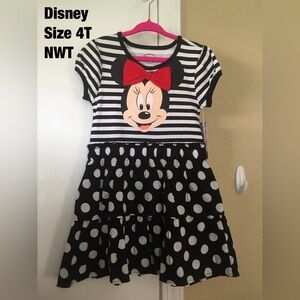 Disney Girls Minnie Mouse Dress Size 4T, New